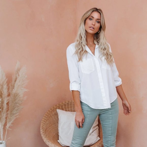 DOROTA White Button Down Top - Picture 8 of 8